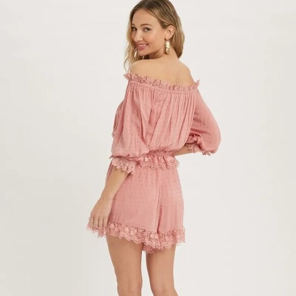 CLEAR OUT!!!!  Lace Trim Lounge Set - Picture 9 of 10